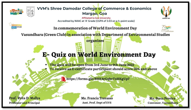 E-quiz On World Environment Day – Shree Damodar College Of Commerce ...